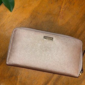 Kate Spade Wristlet Rose Gold Wallet